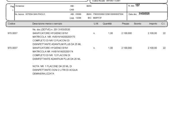 2020.04.03-Fattura 2 macchine sanificatrici