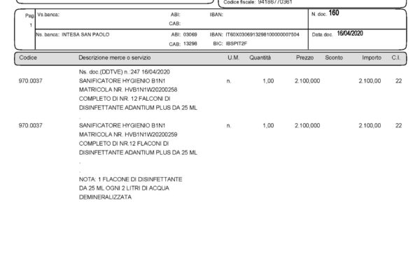 2020.04.16-Fattura 2 macchine sanificatrici